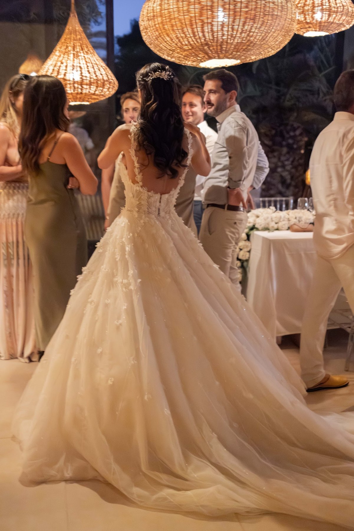 Wedding guests and celebration atmosphere
